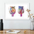 Thyroid Gland Colorful Watercolor Anatomy Art Print