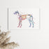 Dog Anatomy Watercolor Art Print