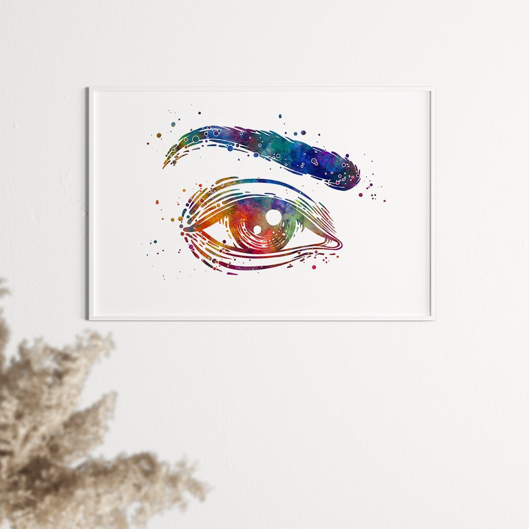 Human Eye Watercolor Art Print Optician Office Decor