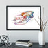 Dog Skull Anatomy Watercolor Art Print